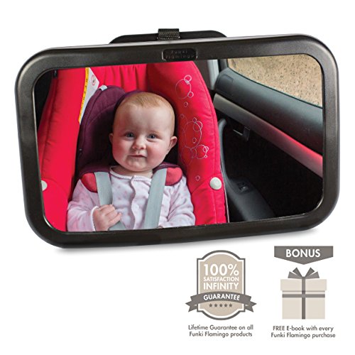 Premium Rear Facing Car Mirror | Safely Transport Your Child | Easy Installation | Shatterproof | Adjustable Angle View