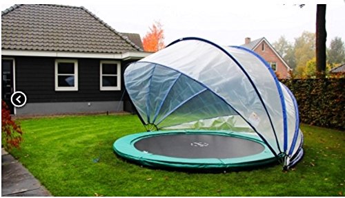 SunnyTent Rund Größe M, komplett, transparent, 440 x 440 x 220 cm. Ein Zelt für mehrere Zwecke, geeignet für Schwimmbäder, Eingegrabene Trampoline, Sandkästen, Gemüsegärten, Koi Karpfen, Jacuzzi,ESTM - 6