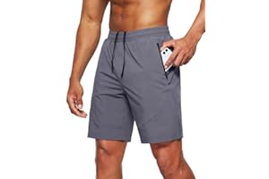 Tansozer Pantaloncini Sportivi Uomo Leggero Asciugatura Rapida Short con Elastico in Vita