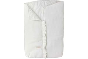 Cosamui Arrullo o Saco para Capazo Universal Bebé - Cálido y Suave, Ideal para Invierno y Entretiempo, Compatible - Jané - Inglesina -Bugaboo -Maxi Cosi (Waffle Blanco, 0-18 Meses, Entretiempo)
