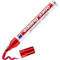 Edding Permanentmarker 3300-03 Blau – Nachfüllbarer Marker Mit Keilspitze