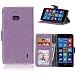 Produktbild Lumia 930 Hülle, Nokia Lumia 930 Hülle, Microsoft Lumia 930 Hülle, Microsoft Lumia 930 Ledertasche, Anlike Microsoft Lumia 930 / N930(5 Zoll) Schutzhülle Flip Hülle Wallet Case Tasche Cover Handy Zubehör Lederhülle Handyhülle [Klassische Normallackserie] Bookstyle mit Standfunktion Kredit Kartenfach - Lila