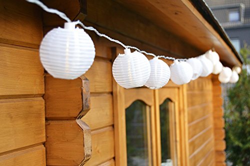 15 XXL LAMPION PARTYLICHTERKETTE 6,5m WARMWEIßE LEDs LICHTERKETTE LAMPIONS - 4