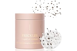 Erinde Liquid Freckle Pen, Upgrade Fake Freckles Air Cushion Stamp, Long Lasting Waterproof Quick Dry Lifelike Freckles Marker Makeup, Magic Freckle Stamp for Natural Sunkissed Makeup(01#Saddle Brown)