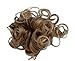 LIGHT BROWN /DARK BLONDE MIX HAIR EXTENSION SCRUNCHIE UP DO TOPPER CURLY TWISTER