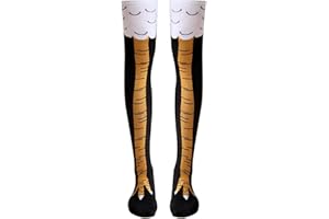 ZNDFTW 1 Pair Chicken Legs Socks,Novelty Funny Crazy Socks 3D Cartoon Animal Socks,Womens Mens Knee-High Socks Funny Gifts