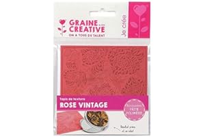 GRAINE CRÉATIVE Tappeto di Texture per Fimo - Rosa vintage