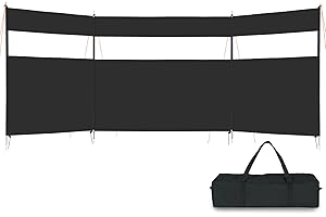 REDCAMP Wind Breakers for Camping, Heavy Duty Camping Windbreaker Outdoor Caravan Privacy Shield with Top Window