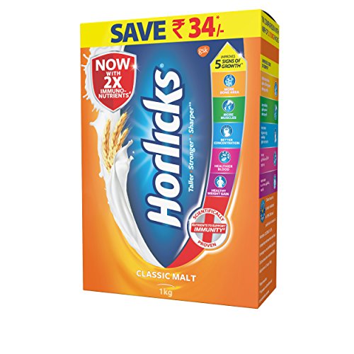 Horlicks Health & Nutrition drink - 1 kg Refill pack (Classic Malt) RS.394 (0.00% Off) - Amazon