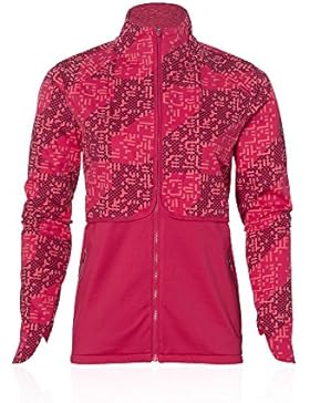 asics Lite-Show Winter Jacket Women lite stripe cosmo pink 2017 Laufjacke