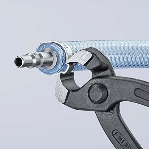 KNIPEX 10 98 I220 Ohrklemmenzange schwarz atramentiert mit Kunststoff überzogen 220 mm - 6