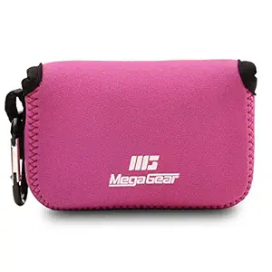 MegaGear ''Ultra Light'' Neoprene Camera Case Bag with Carabiner for Canon PowerShot G7X, Canon PowerShot G7 X Mark II Cameras (HotPink)