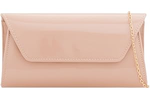 LEAHWARD Leah Ward Women's Patent Flap Clutch Bag Purses Party Evening Bags Handbag 250