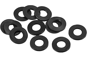 PATIKIL 12 Piezas Arandela Plana de Goma, M10 Arandela Plana de Goma Redondo Juntas Toricas para Tubería Manguera Sujetador Perno, 20mm x 2mm (OD*Gorsor), Negro