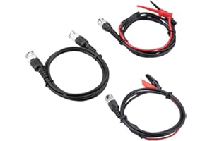 Oumefar Koaxialkabel BNC zu BNC Krokodilchip Multimeter Testhakensatz Testkabel Kit Oszilloskop Sonden BNC zu Krokodilklemmen für die Ausbildung von Elektrikern