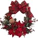 Produktbild Lispeed Weihnachtskranz Girlanden Weihnachtsdeko Türkranz Dekokranz Adventskranz Kranz Rattankreis