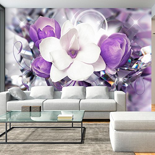 FOTOTAPETE 400x280 cm - VLIES TAPETE PREMIUM - PROFI QUALITÄT - 3 Farben zur Auswahl - Top moderne Wanddeko - Wandbilder XXL - Riesen Wandbild - Top Design Tapete - Neue exklusive Edition mit noch besser Druckauflösung - Deutsches Premium Vlies - Blumen Magnolie b-A-0298-a-b