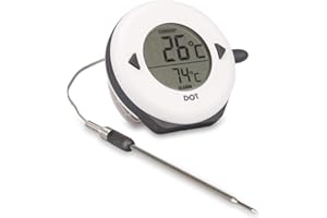 ETI Thermapen DOT Digital Oven Thermometer for Meat Roasting — BBQ Thermometer Probe with Loud Alarm, Water-Resistant BBQ Meat Thermometer, Reads Up to 300 °C, 1.2m Meat Probe Included