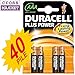 Price comparison product image 40 Mini Stylus Duracell Battery Plus Power AAA of Cross Market LR03 MN2400 Rechargeable Alkaline Batteries N.10 Blister Pack of cartotoncino 4 Fleece