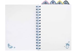 Grupo Erik Libreta Stitch con Separadores - Cuaderno A5 punteado escolar - Libreta niña para apuntes │ Lilo y Stitch regalos niña │ Con Anillas y Tapa blanda (160 págs)