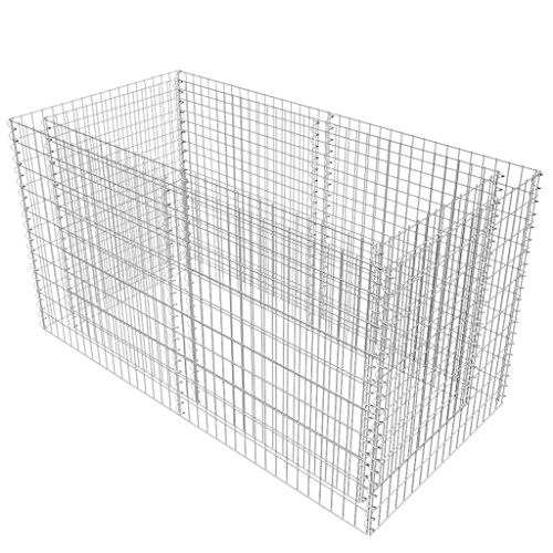 Anself 180x90x100cm Steingabione Steinkorb Metallkorb aus Verzinktem Stahl