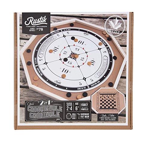 Crokinole 2-in-1 Wooden Game by Bojeux