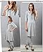 SN3021 Front Piping Maternity and Nursing Nighty Pajamas (UK 12-14, melange grey)