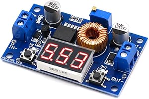 Fasizi Small DC Buck Voltage Converter Step Down Voltage Regulator Module Board 4-38V to 1.25-36V 5V/12V Adjustable Output Voltage Stabilizer Transformer