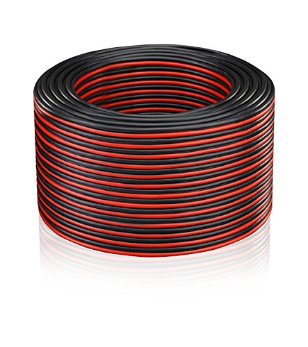 MANAX® cable del altavoz 2 x 2,50 mm² 50 m rojo/negro Anillo