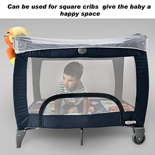 Insektenschutz für Kinderwagen, Vitutech Universal Insektenschutz Baby Moskito Netz Universal-Moskito-Netz Insektenschutz für Kinderwagen und Babywiegen Reisebett, lässt frische Luft rein und hält Mücken draußen - 2