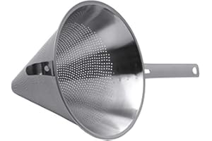 Genware NEV-17518 Strainer, Stainless Steel, Conical, 6.3/4"