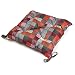 Produktbild H&F Heimtextilien 2-er Set Stuhlkissen ca. 45x45x10 cm, Braun/Rot/Kariert, Dicke Polyester Gesteppt Outdoorkissen Stuhlkissen Zierkissen Gartenstühle Gartenstuhlkissen Stuhlkissen Sitztkissen