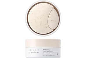 ‎THANKYOU FARMER THANKYOU FARMER Rice Pure Jelly Eye Patch 60 Patches - Augenpads Gegen Augenringe, Under Eye Patches, Niacinamide, Vegan, Hydrogel Patch, Korean Rice Extract, Dermatologist Tested