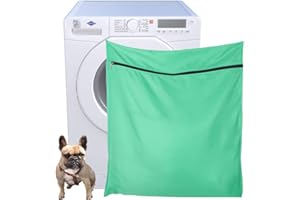 miuse Pet Laundry Bag for Washing Machine Petwear Wash Bag- Keep Your Washing Machine Free from Hair - Ideal for Dogs, Cats, Horses's Towels, Blankets, Toys, Harness & More(Green)
