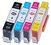 Produktbild 4x Kompatibel HP 364XL Druckerpatrone mit Chip und Füllstand (Hohe Kapazität) für HP Deskjet 3070 3520 eAIO 3522 eAIO 3524 eAIO D5445 D5460 (1 Schwarz, 1 Cyan, 1 Magenta, 1 Gelb)