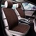 Produktbild EXQUILEG Premium Auto Sitzauflage aus Plüsch,Sitzschoner mit universeller Passform,der perfekte Schutz für Ihre Autositze (Braun-1)