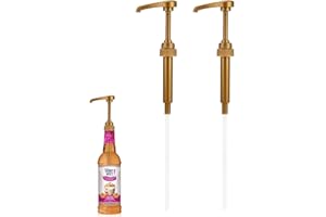 YIMEIZHIGUANG 2-Pack Universal Syrup Pump Dispenser for Coffee & Cocktail Bottles - Easy-Clean Durable Liquid Pump Fits 750ml/1 Litre Bottles (Torani, DaVinci, Monin Compatible) - Barista & Kitchen Accessories