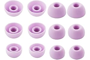 Rhinenet Eartips for Beats Studio Buds + Ear tips, Premium Silicone Antip Slip Cover Replacement Beats Earbuds Tips Ear pieces Fit in Charging Case 6Pairs S/M/L (Stone Purple)