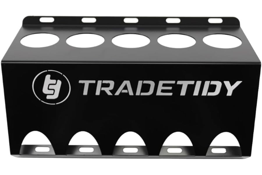 Tradetidy Storage Silicone Sealant/Mastic/Adhesive Holder, Ideal for Vans, Garages, Workshops, Strong Steel Construction, Rounded Edges for Safety, 310mm (W) x 200mm (H) x 110mm (D), Colour - Black