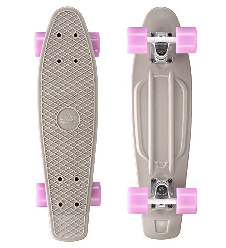Star-Skateboards-60-RT-01-GYRE - Monopatín, Color Gris y Morado