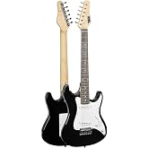 Midex CEG-36BK Full 3/4 36 Inch Electric Guitar Set White Black with Amplifier for Children 8-12 Years Old