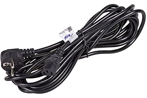 AKYGA AK-PC-05A Stromkabel, 5m für PC, Drucker, Bildschirme schwarz