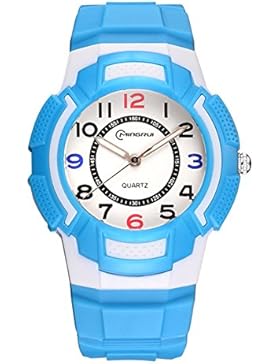 Kind] Digitaluhren Student Bewegung Watch Leuchtend Wasserdicht Dampproof Quarz-uhren Rubber Pin buckle armband-H