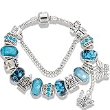 XBY.mi 1PCS Fashion Traditional Glasperlen Kristall Armband DIY Perlen Armband（ See blau ）