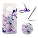 Produktbild HTC One M9 Hülle Silikon Schutzhülle Tasche Case,HTC One M9 Weiches Silikon TPU Gel Bumper Case Etui Schale Cover Skin,Herzzer Modisch Hochwertig Ultra Dünn Slim Thin Bunt Handytasche Mit [Blumen Das Leben ist schön Muster] Guter Schutz Kratzfest Flexibel Leicht Gummi Rubber Jelly Soft Protective Stabil Handyhülle Schutztasche Back Cover Case Shell für HTC One M9 + 1 x Frei Lila Handy Halterung Ständer + 1 x Frei Lila Touch Pen Stift Stylus