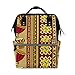 Produktbild coosun Afrikanische Trommel Wickeltasche Rucksack, großes Fassungsvermögen muti-function Reise Rucksack