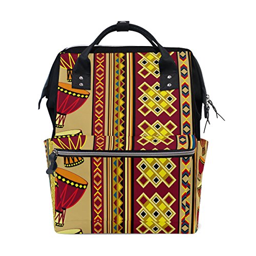 Preisvergleich Produktbild coosun Afrikanische Trommel Wickeltasche Rucksack, großes Fassungsvermögen muti-function Reise Rucksack