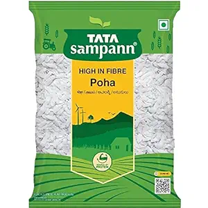 Tata Sampann High in Fibre White Thick Poha, 500g