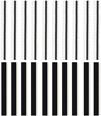 JTDEAL 20 PCS Header Connector Single Row 40 Pin Header 2.54mm Female PCB Pin Breakable Header Strip PCB connector for Arduino projects