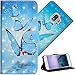 Produktbild COTDINFOR Galaxy J2 Pro 2018 Hülle für Geschenk Lederhülle 3D-Effekt Kartenfächer Schutzhülle Protective Handy Tasche Schale Standfunktion Etui für Samsung J2 Pro 2018 Three Blue Butterflies YX.
